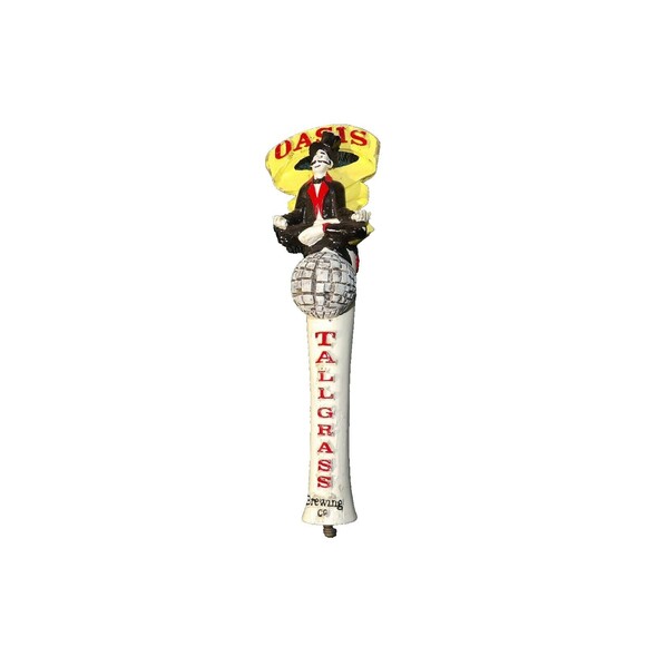 Tallgrass Brewing Co. Oasis Beer Super Rare Tap Handle Man Cave Hand painted Vin - Picture 2 of 9